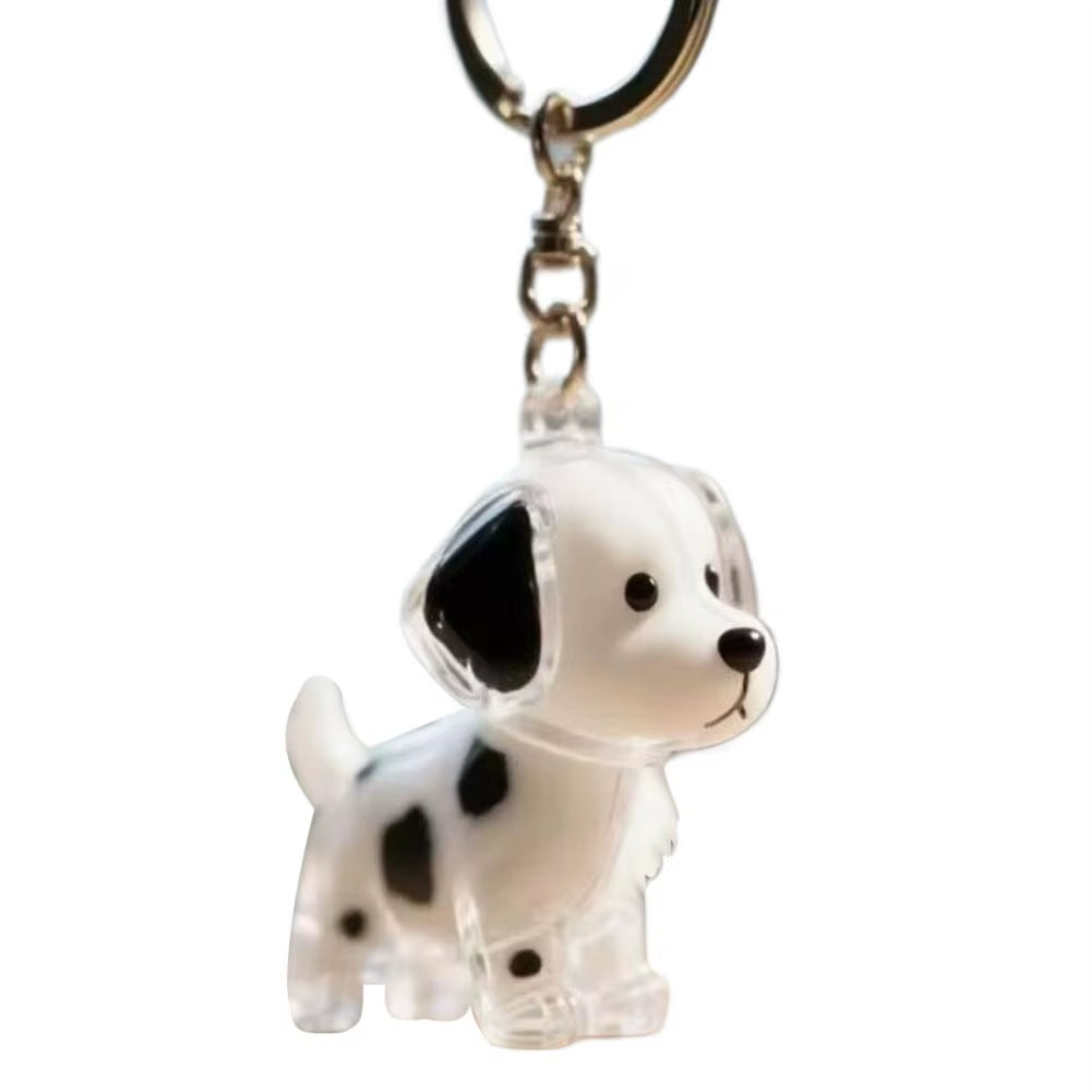 Clear Pet Hair Keychain Cute Dog Fur Keepsake Holder Creative Transparent Pet Hair Memorial Collection Pendant for Dog/Cat