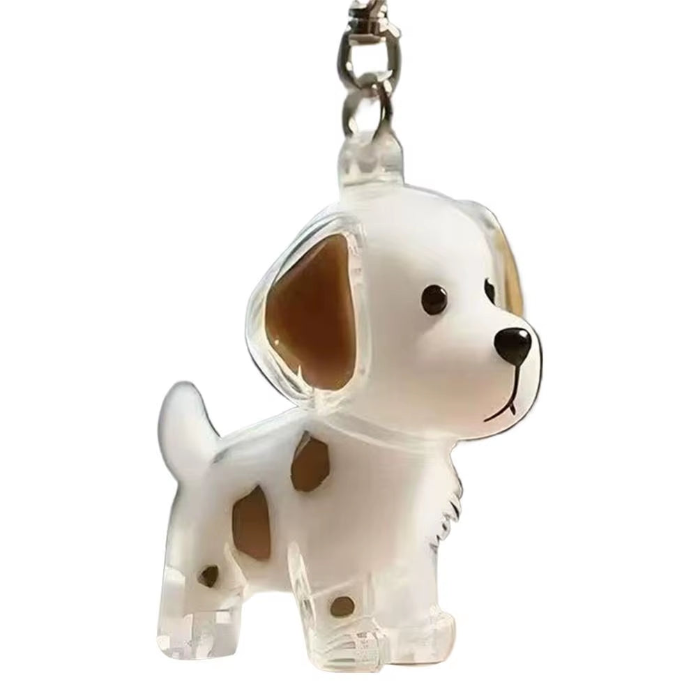 Clear Pet Hair Keychain Cute Dog Fur Keepsake Holder Creative Transparent Pet Hair Memorial Collection Pendant for Dog/Cat
