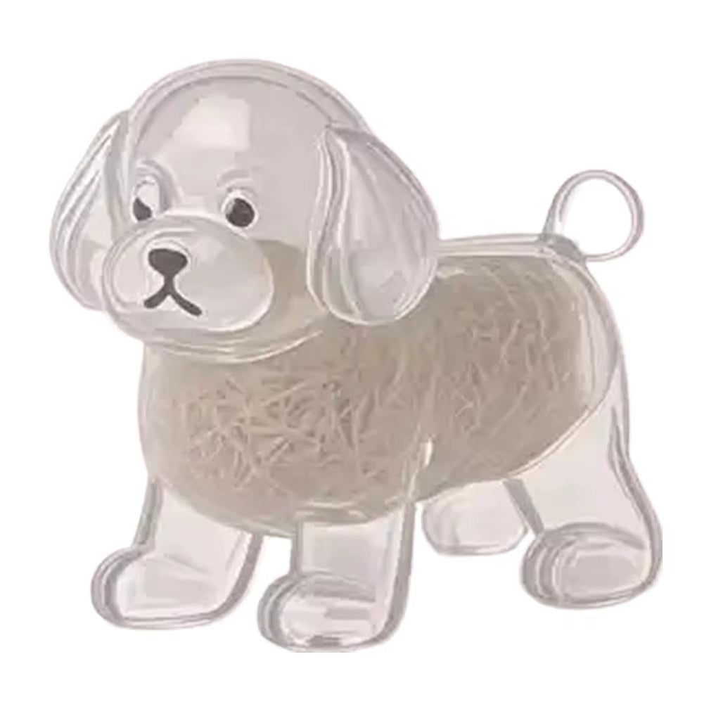 Clear Pet Hair Keychain Cute Dog Fur Keepsake Holder Creative Transparent Pet Hair Memorial Collection Pendant for Dog/Cat